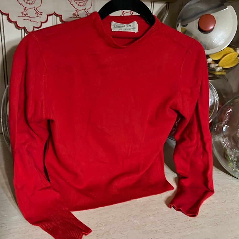 Red Crewneck Sweater - Classic Women's Knit